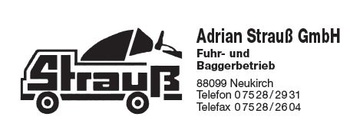 Fuhr- u. Baggerbetrieb Strauß Fuhr- u. Baggerbetrieb Strauß